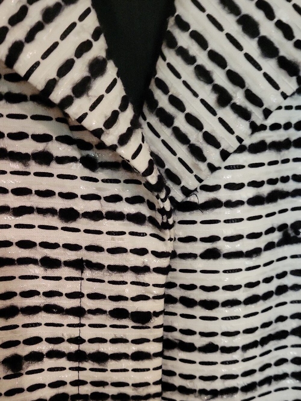 Jones New York Black and White Textured Stripe Blazer 24W. NWOT - Picture 4 of 6